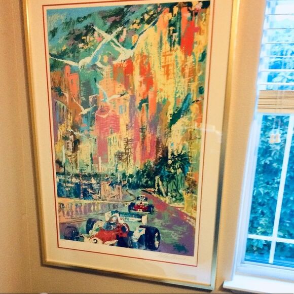 LeRoy Neiman Grand Prix de Monaco Framed Serigraph - Picture 9 of 10
